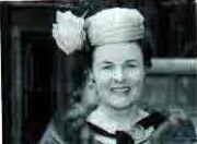 Judie Zorab (n&eacute;e Coates), dressed for a wedding 